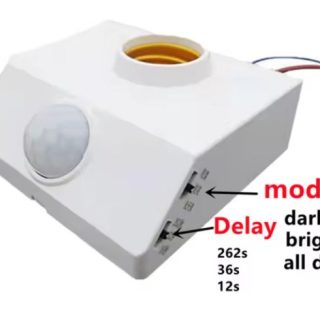 Motion Sensor Holder PIR Infrared Sensor Switch Automatic for E27 Light Bulb Human Body Induction LED Light Lamp Holder