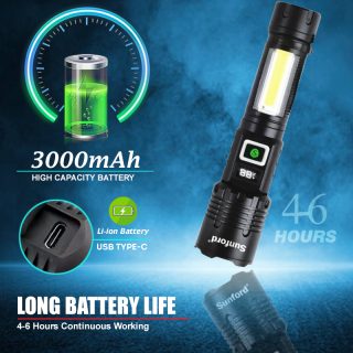 Sunford Telescopic zooming Flashlight SF-452ZE