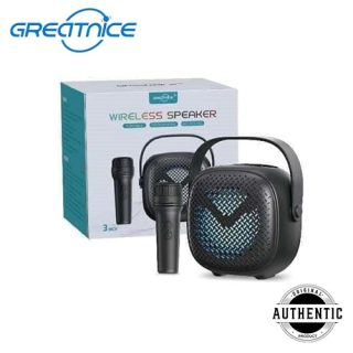 GREATNICE GTS-1941 Portable Bluetooth Speaker USB TF Card FM Radio Supported Lighting Wireless Speaker With Mic