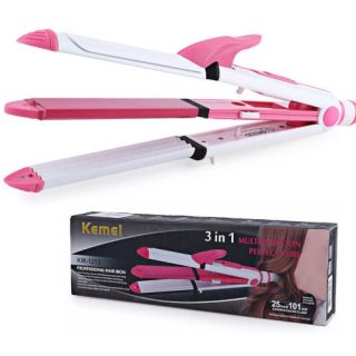 Kemei KM-1213 3-In-1 Professional Curler Hair Iron