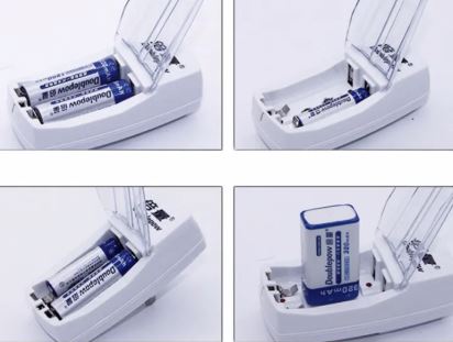 AAA 9V and 1.2/1.5 v Double Power Rechargeable Battery Charger